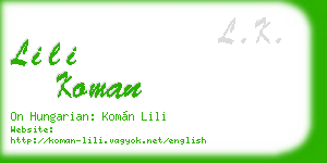 lili koman business card